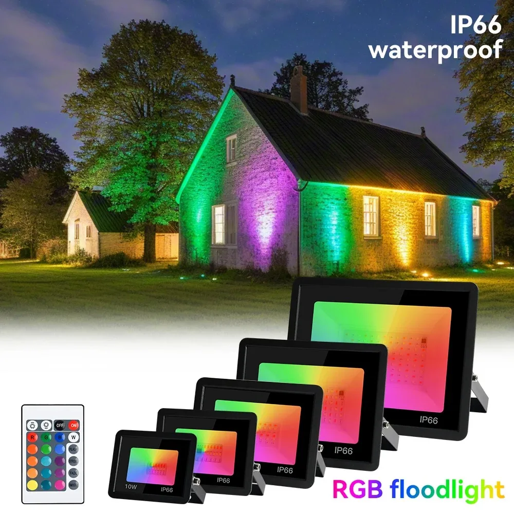 pack of 2 rgb led spotlights, outdoor color changing adjustable projector pack of 2 rgb led spotlights, outdoor color changing adjustable projector