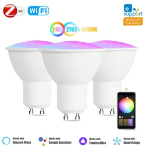 gu10 smart zigbee wifi led light bulbs 5w gu10 rgb