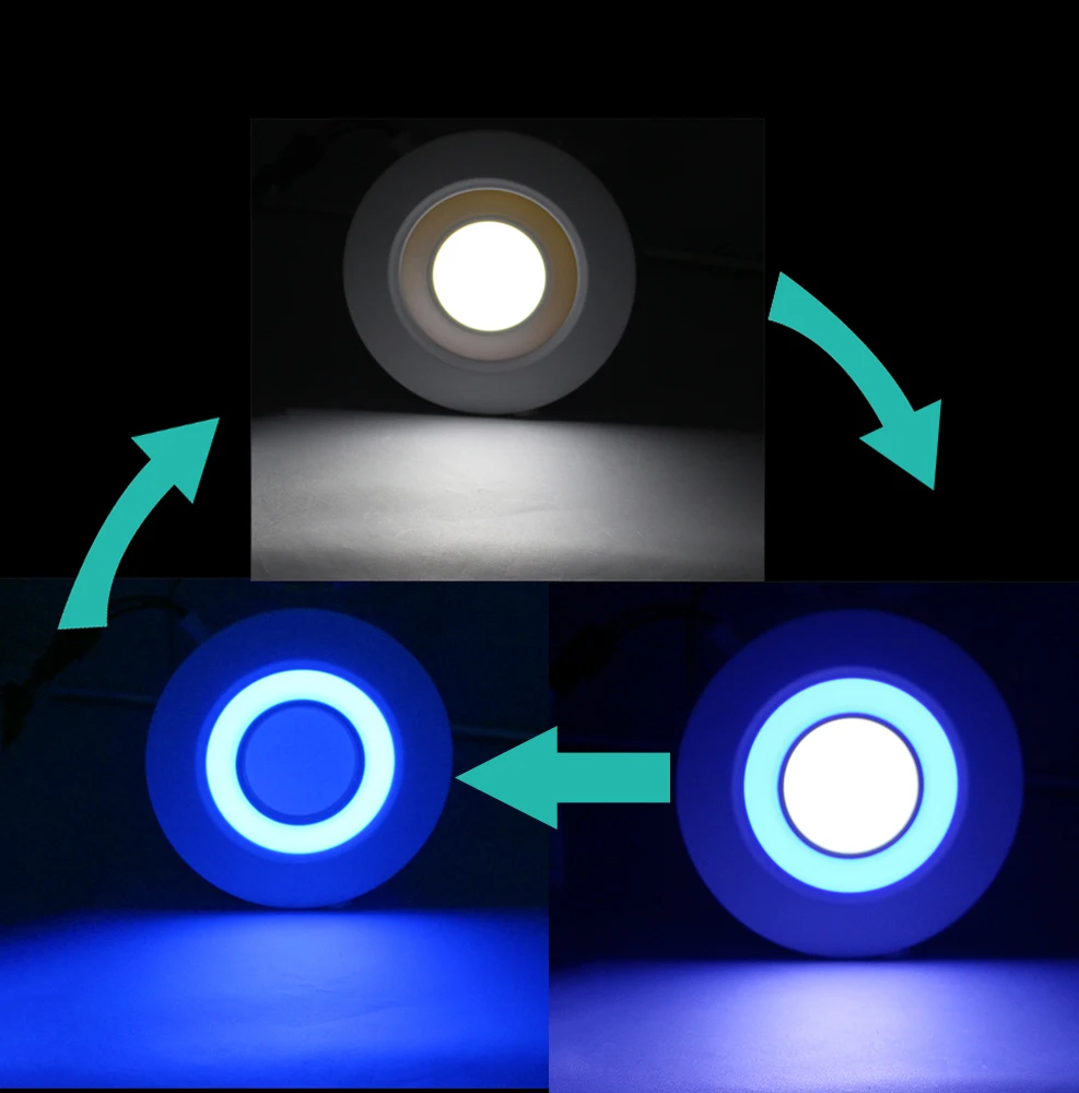 double color led panel downlight 6w 9w 16w 24w 3 model led lamp panel light double color led panel downlight 6w 9w 16w 24w 3 model led lamp panel light