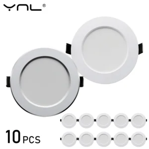 10pcs/lot led downlight ac 220v 7w 9w 12w 15w 18w round recessed light waterproof spot lamp