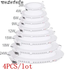 ultra thin led panel downlight 3w 4w 6w 9w 12w 15w 18w round/square led ceiling