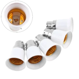 5pcs/lot b22 to e27 e14 toe27 led bulb base adapter universal light converter lamp socket