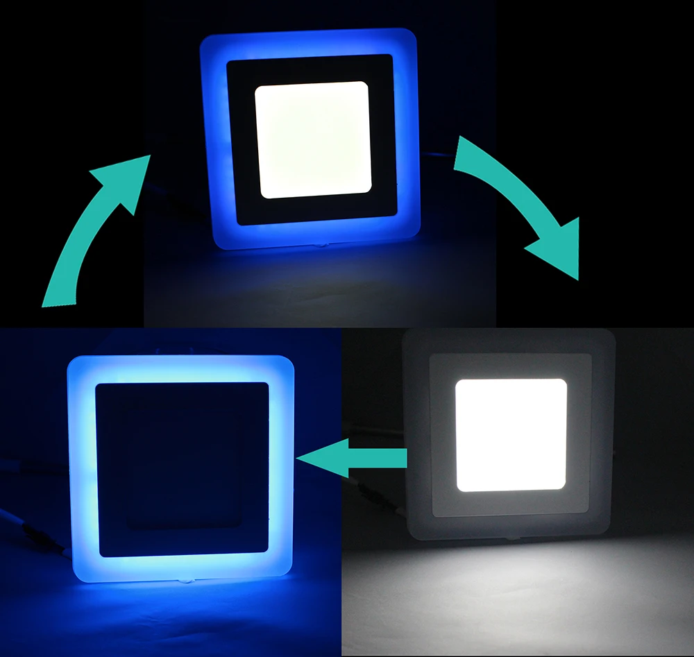double color led panel downlight 6w 9w 16w 24w 3 model led lamp panel light double color led panel downlight 6w 9w 16w 24w 3 model led lamp panel light