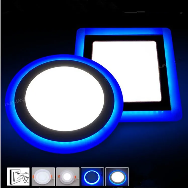 double color led panel downlight 6w 9w 16w 24w 3 model led lamp panel light double color led panel downlight 6w 9w 16w 24w 3 model led lamp panel light