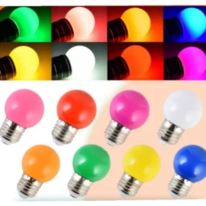 10pcs led blubs 1w 2w 3w 5w e27 b22 indoors red blue green white warm rgb colorful light bulb