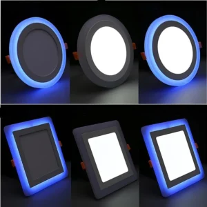 double color led panel downlight 6w 9w 16w 24w 3 model led lamp panel light