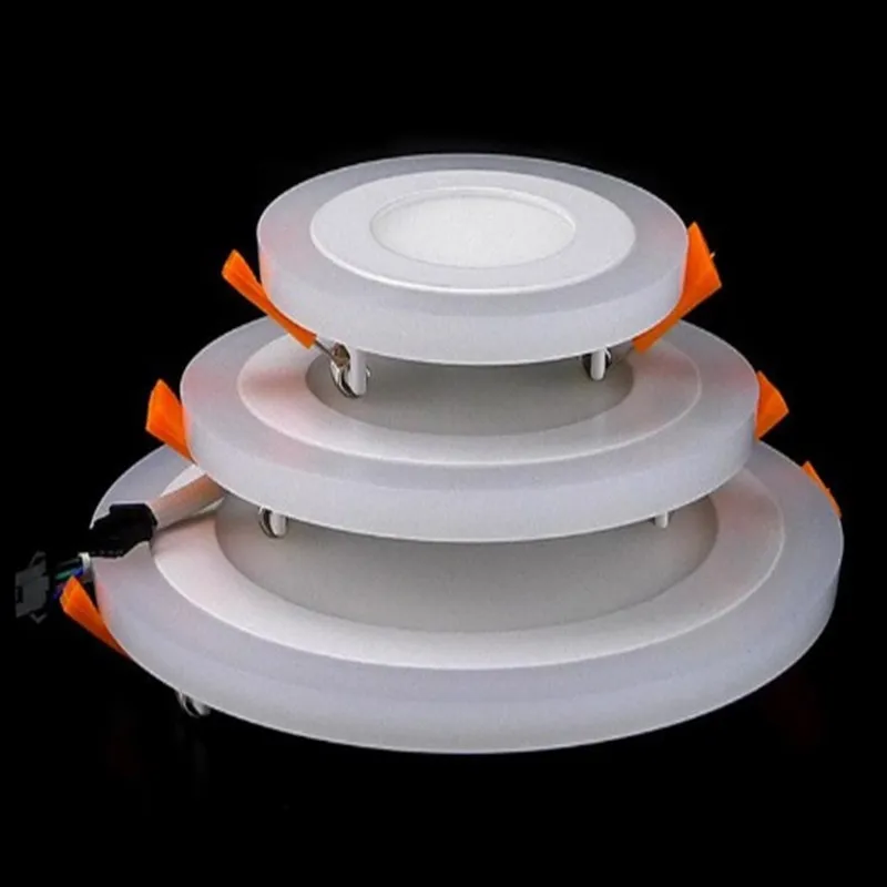 double color led panel downlight 6w 9w 16w 24w 3 model led lamp panel light double color led panel downlight 6w 9w 16w 24w 3 model led lamp panel light