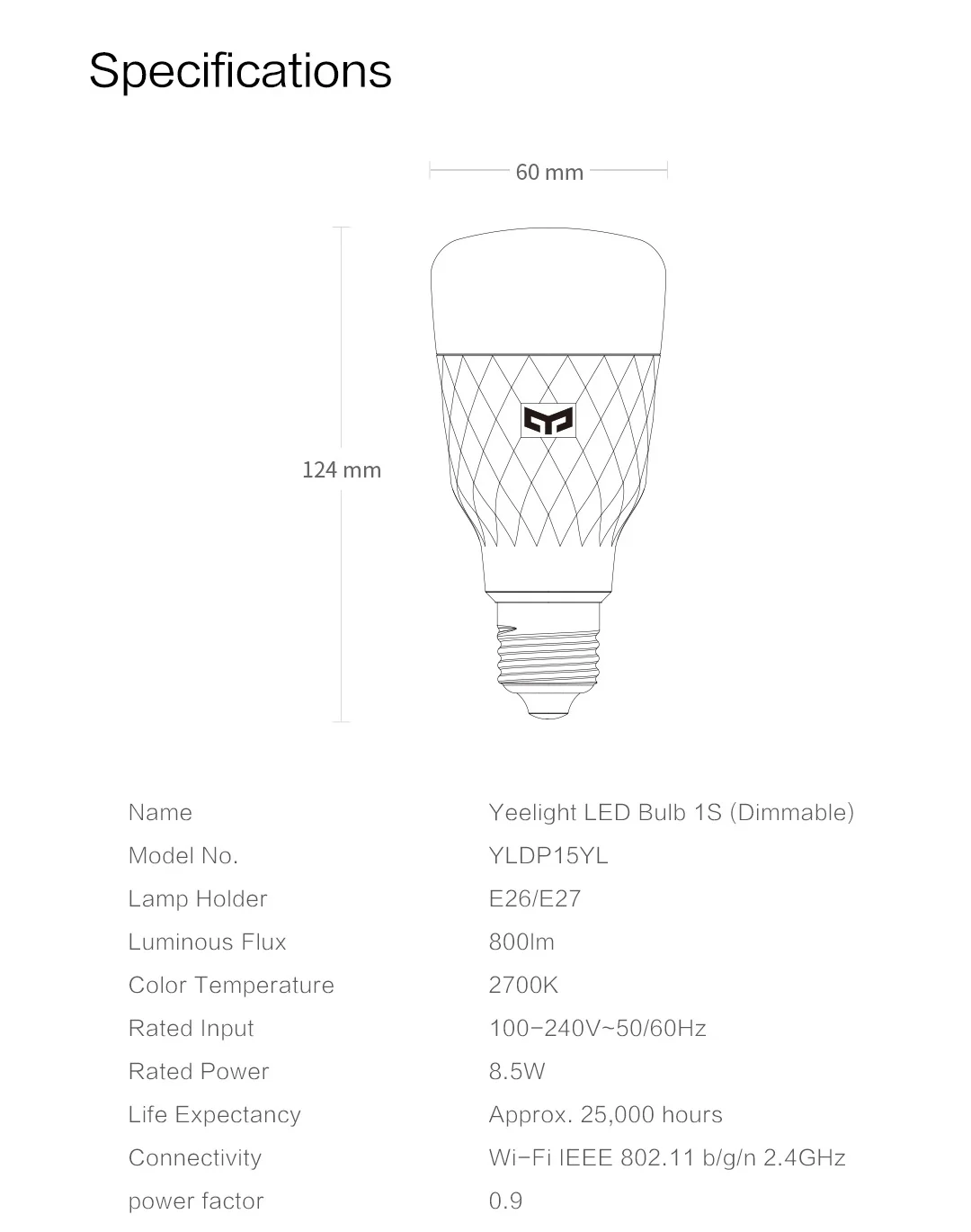 led bulb 1s smart light e26/e27 led bulb 1s smart light e26/e27