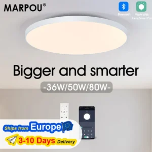 led ceiling light 80w 50w modern dimmable smart lamp with remote control ceiling lamp