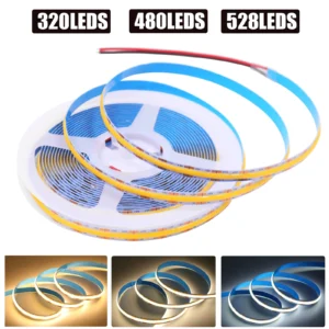 dc 12v 24v cob strip 480 384 320 528leds/m high density