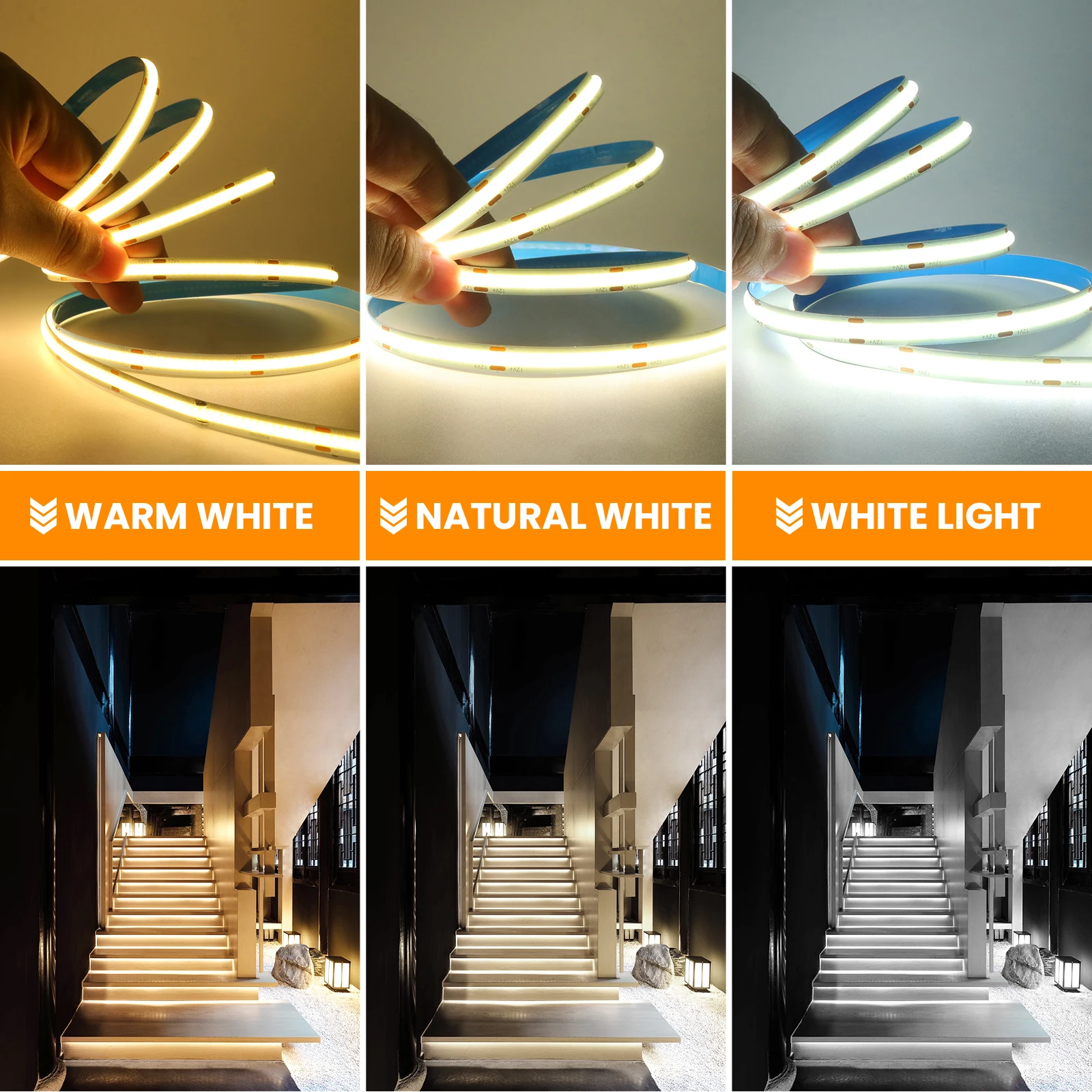 dc 12v 24v cob strip 480 384 320 528leds/m high density dc 12v 24v cob strip 480 384 320 528leds/m high density