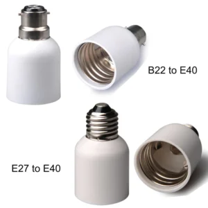 2pcs b22/e27 to e40 medium screw/bayonet light socket