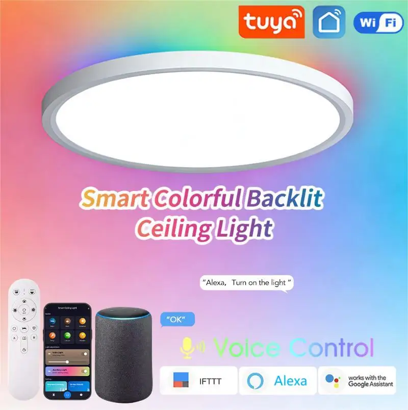 smart wifi led ceiling lamp 36w voice control alexa smart wifi led ceiling lamp 36w voice control alexa