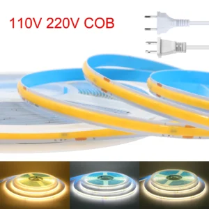 110v 220v cob led strip lights with eu/us plug