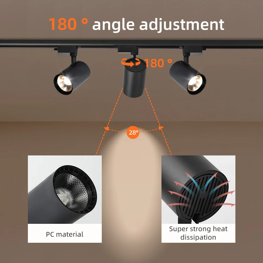 220v spot led track lighting 20/30/40/50w spotlight led track rail lights for living room 220v spot led track lighting 20/30/40/50w spotlight led track rail lights for living room