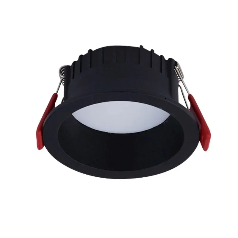 led recessed downlight, round anti glare spotlights 10w 75mm cutout black white for kitchen bedroom corridor ceiling led recessed downlight, round anti glare spotlights 10w 75mm cutout black white for kitchen bedroom corridor ceiling