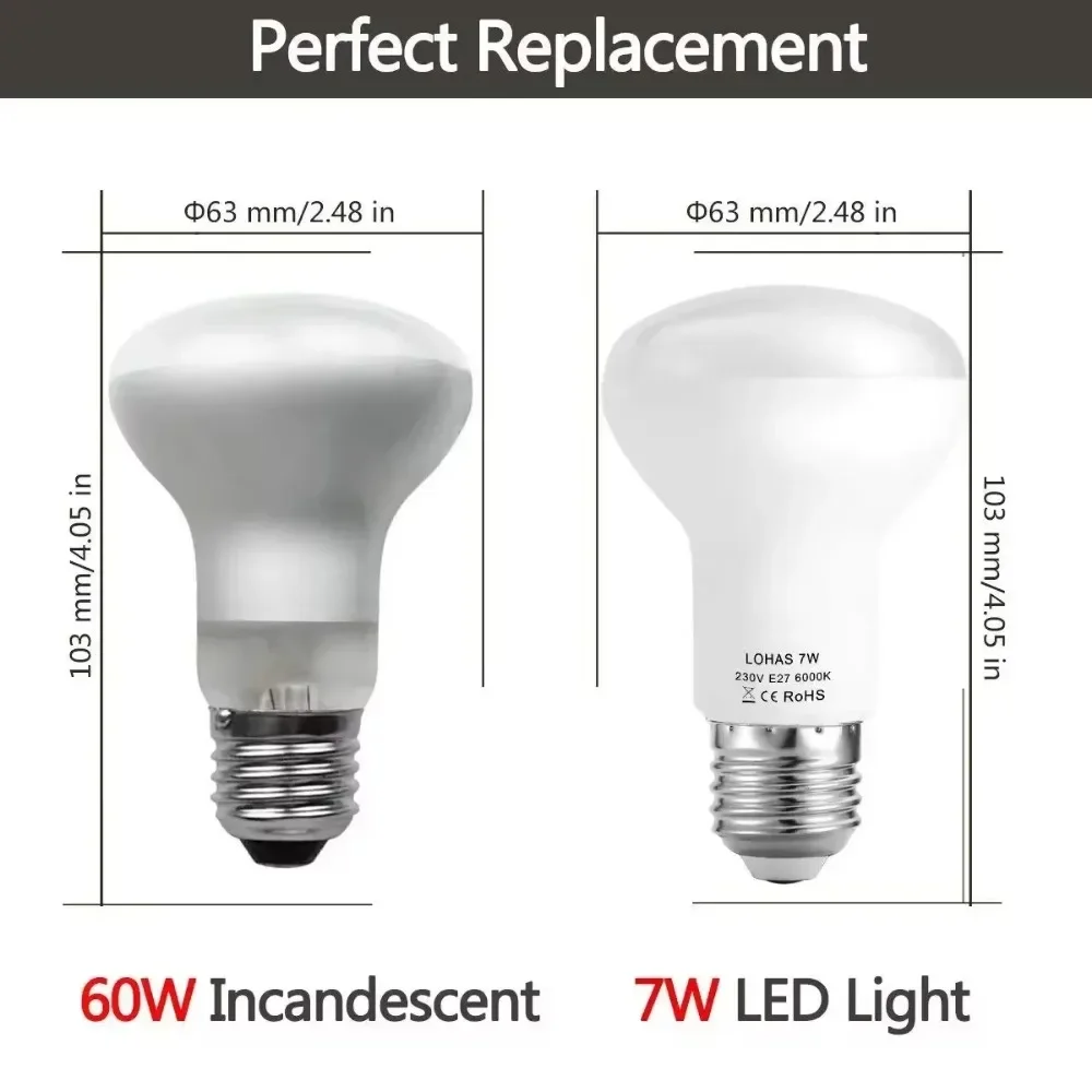 e26 e27 reflector led lights bulbs 7w lamp edison screw replace 60w e26 e27 reflector led lights bulbs 7w lamp edison screw replace 60w