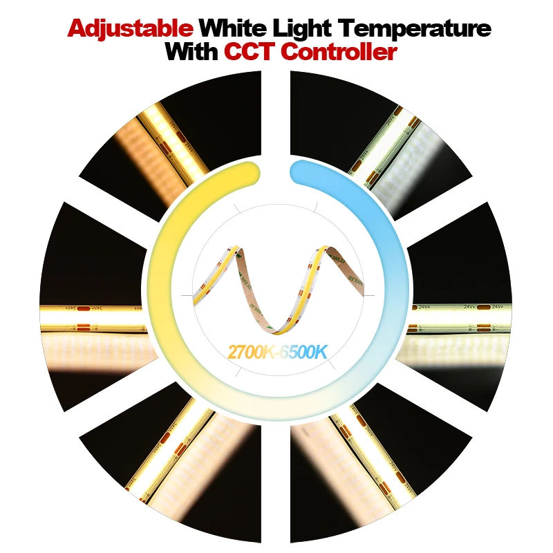 cob cct led strip light 608 leds/m cob cct led strip light 608 leds/m
