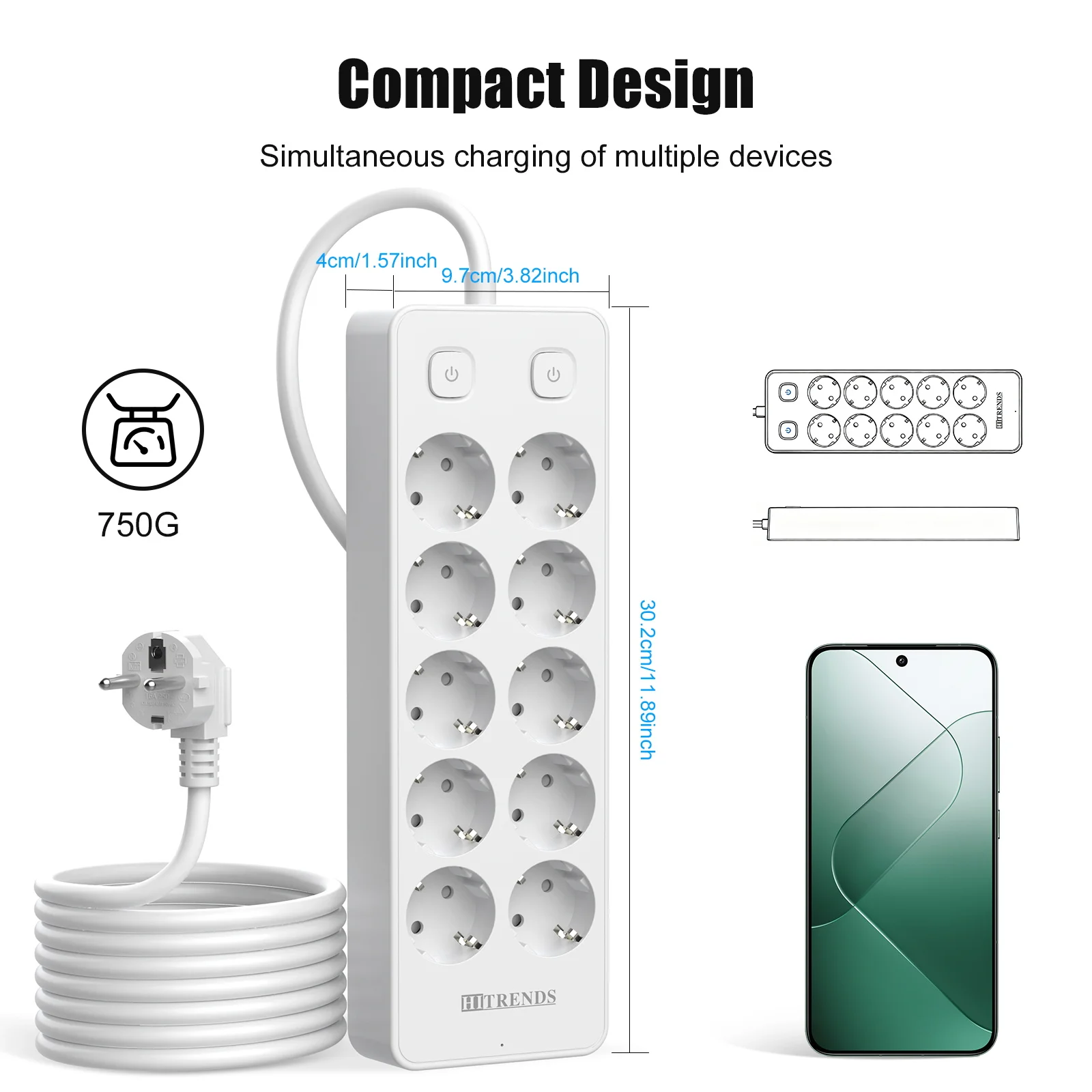 10 way european power strip with 2 usb a 2 usb c pd20w fast charging multiprise socket double switch surge protection 2m cable 10 way european power strip with 2 usb a 2 usb c pd20w fast charging multiprise socket double switch surge protection 2m cable