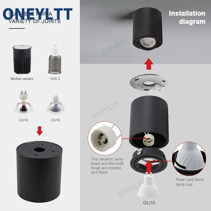 spotlight gu10 fitting round led surface mounted ceiling spot light spotlight gu10 fitting round led surface mounted ceiling spot light