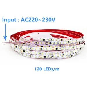 ac 220v 230v led strip 2835 120led/m home light strip