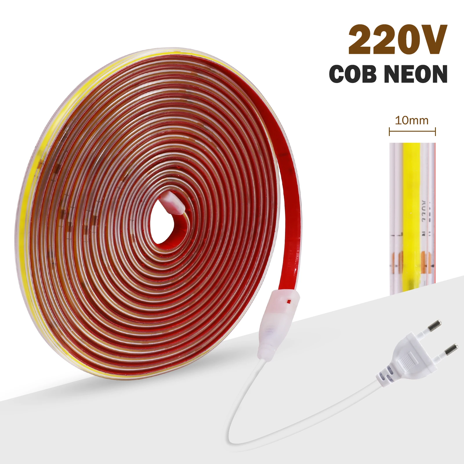 ac 220v cob strip ip65 waterproof 10cm cut 240leds/m ac 220v cob strip ip65 waterproof 10cm cut 240leds/m
