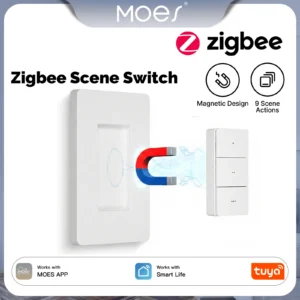 smart wireless scene switch 3 gang 9 scenarios linkage magnetic design