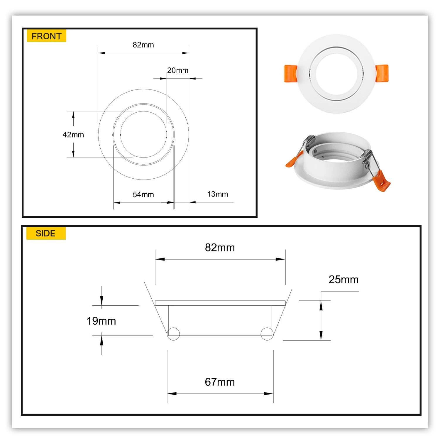1/10pcs adjustable ceiling light frame holder for gu10 1/10pcs adjustable ceiling light frame holder for gu10