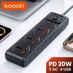 pd20w gan versatile power strip 2500w max universal 3ac outlet