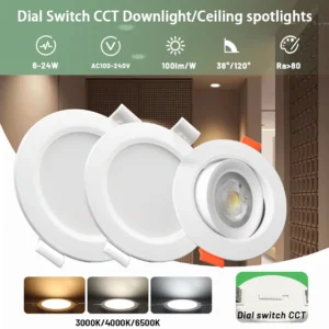 1 10pcs led surface mounted spot downlight cct 3000/4000/6500k