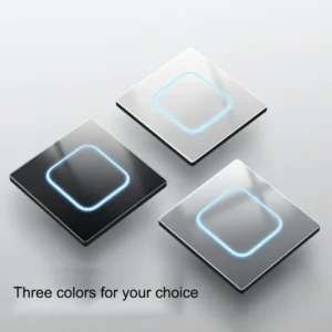 white tempered glass large aperture led switch 1 2 3 4 gang 1 2