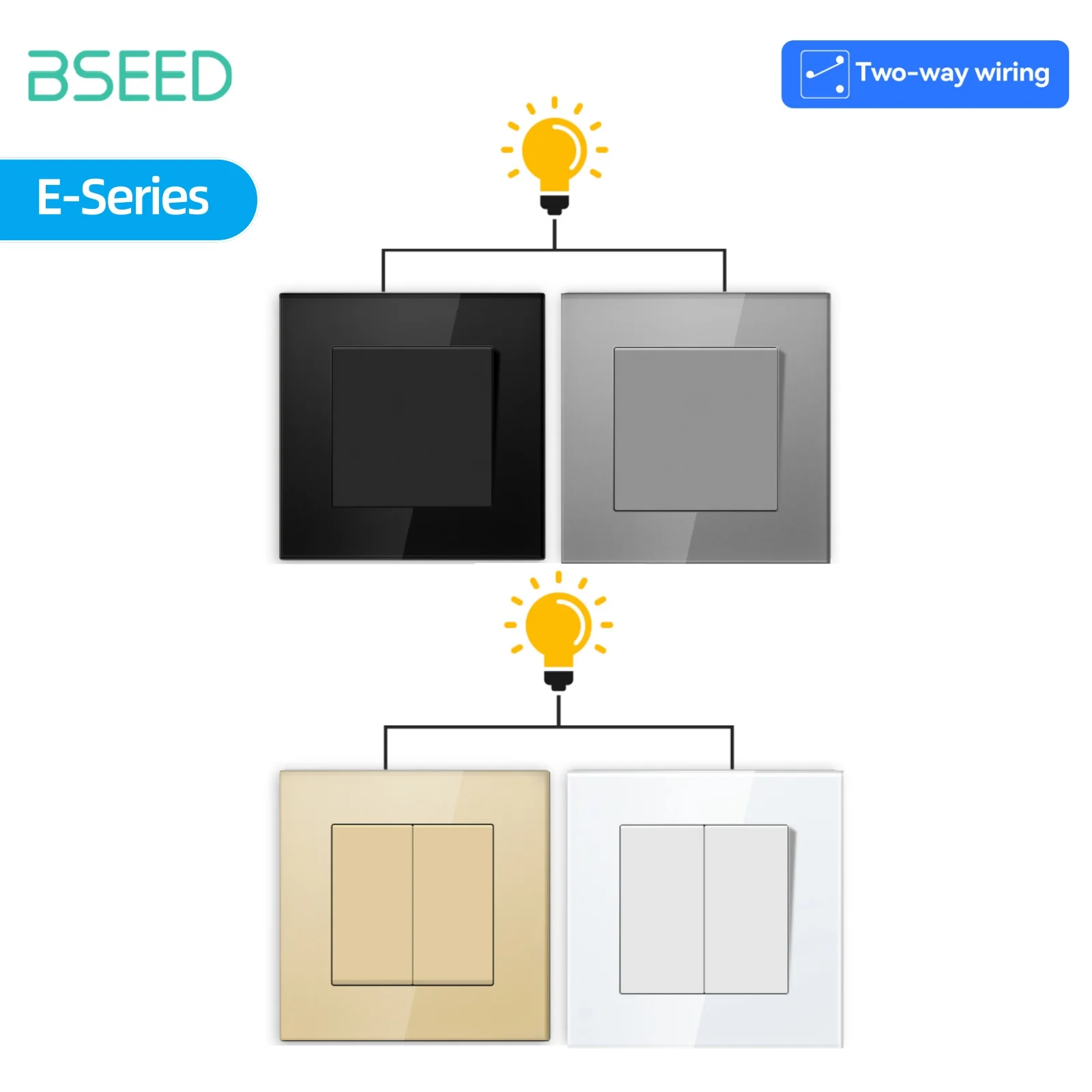 bseed e series 1gang/2gang 2way mechanical button light switch bseed e series 1gang/2gang 2way mechanical button light switch
