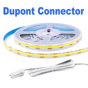 12v dupont interface plug cob strip light 320led/m