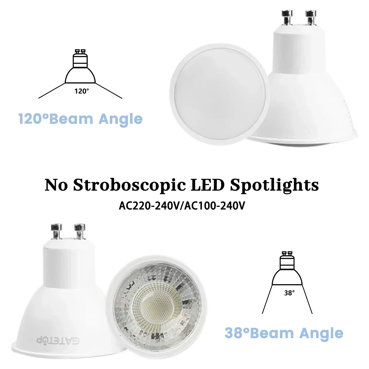 10pcs led spotlight gu10 9w 120degree 38degree 3000k 4000k 6000k ac 110v 220v 10pcs led spotlight gu10 9w 120degree 38degree 3000k 4000k 6000k ac 110v 220v