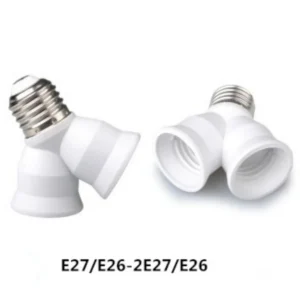 1pcs e14 e27 to 2e27 2e14 screw lamp base socket pbt b22 to 2e27 led light bulb