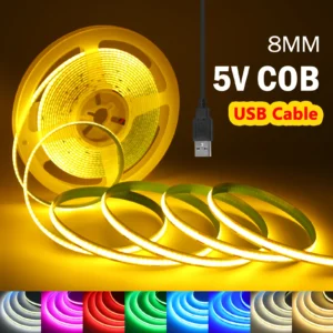 5v usb cob led strip light 320leds/m flexible diode tape