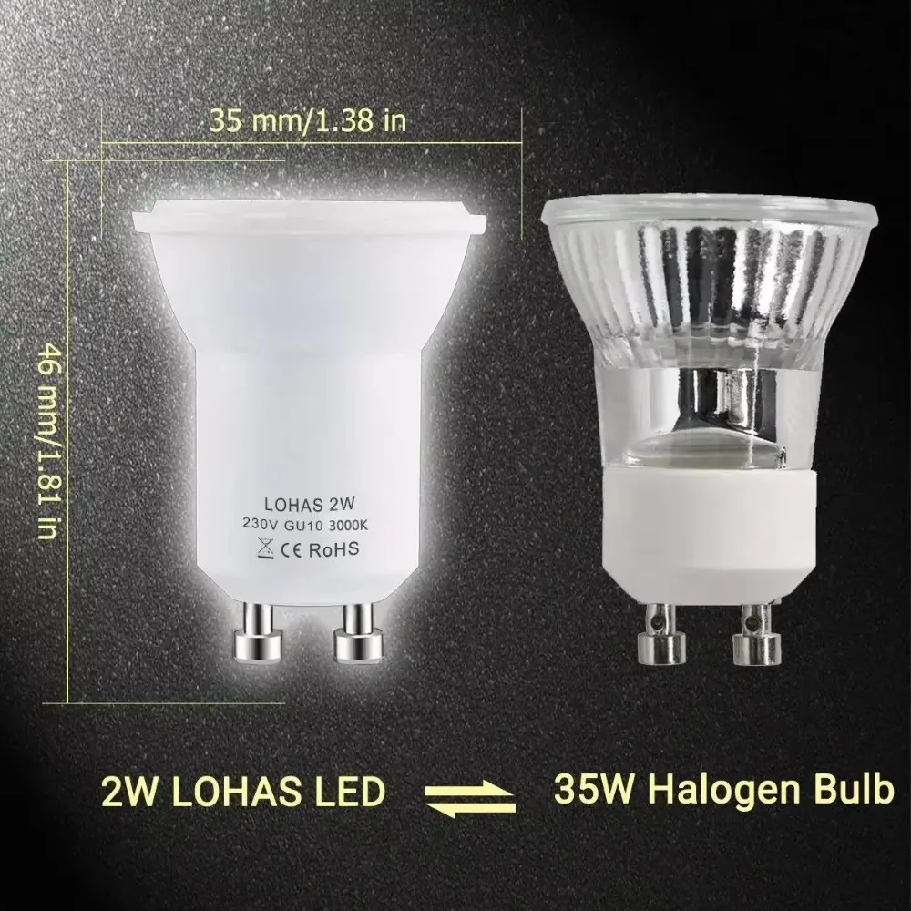 led light bulb 2w mini gu10 smd 3000/6000k warm/cold white led light bulb 2w mini gu10 smd 3000/6000k warm/cold white