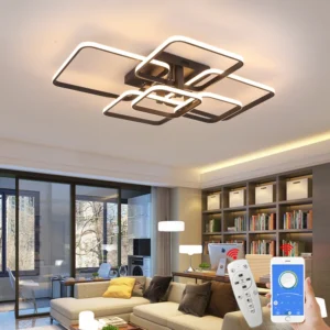 black/white modern led ceiling chandelier