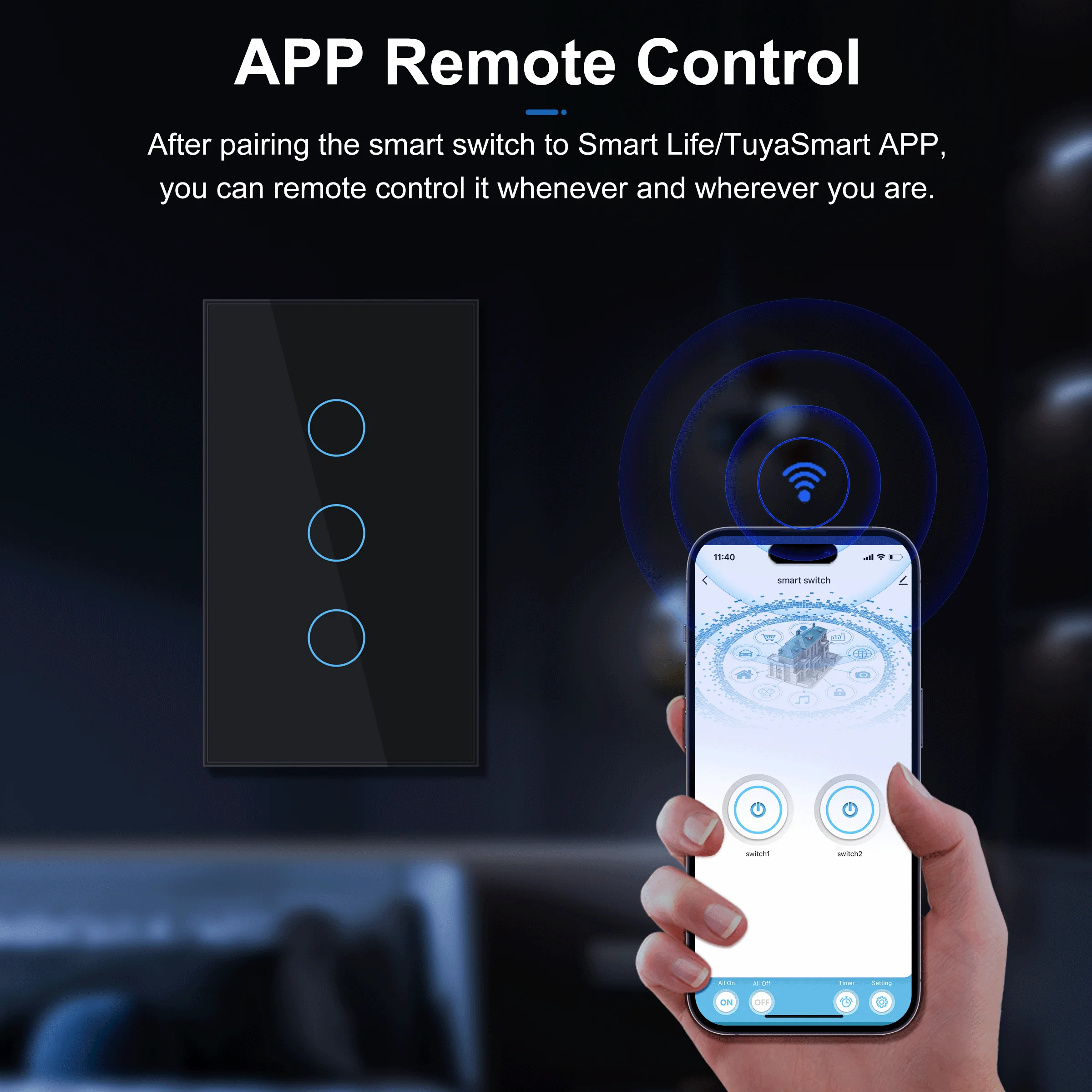 smart wifi touch switch no neutral wire required smart home smart wifi touch switch no neutral wire required smart home