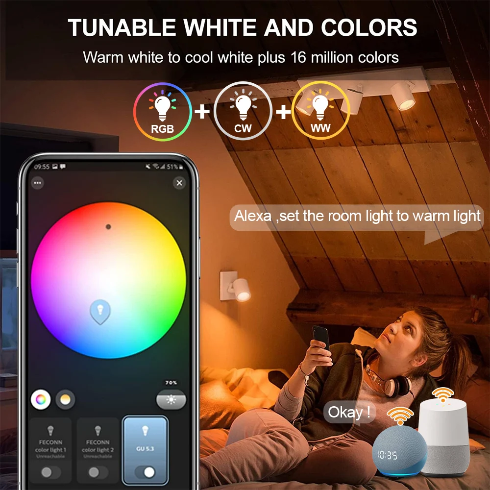 gu10 smart zigbee wifi led light bulbs 5w gu10 rgb gu10 smart zigbee wifi led light bulbs 5w gu10 rgb