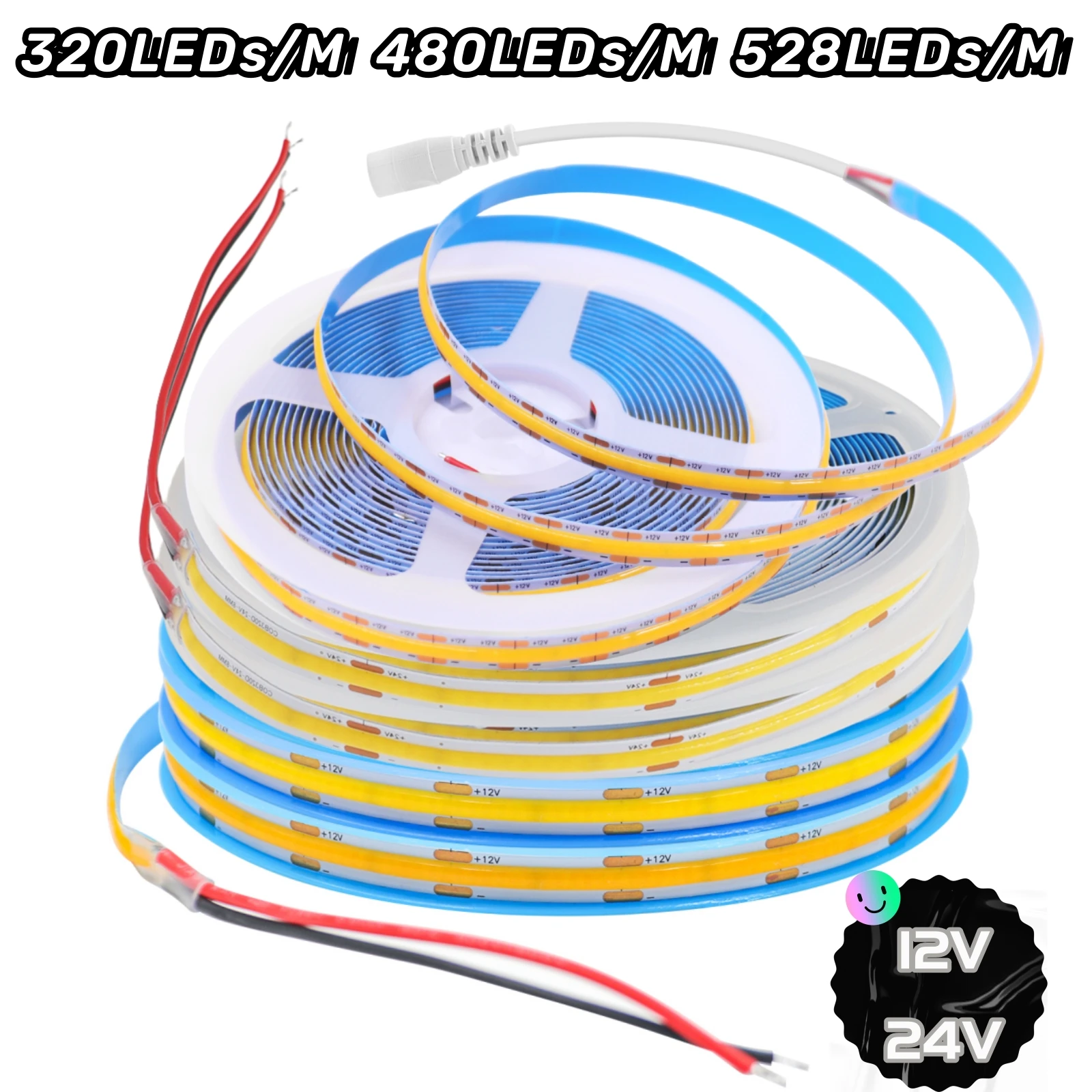 cob led strip lights 320 480 528leds/m high density flexible tape ribbon cob led strip lights 320 480 528leds/m high density flexible tape ribbon