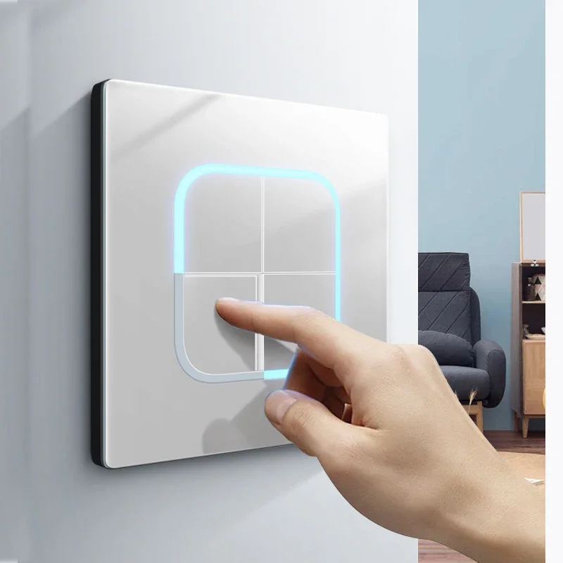 white tempered glass large aperture led switch 1 2 3 4 gang 1 2 white tempered glass large aperture led switch 1 2 3 4 gang 1 2