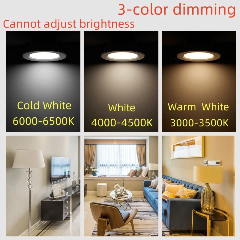 dimmable led downlight 10pcs tricolor dimming 5w 7w 9w 12w 15w spot dimmable led downlight 10pcs tricolor dimming 5w 7w 9w 12w 15w spot