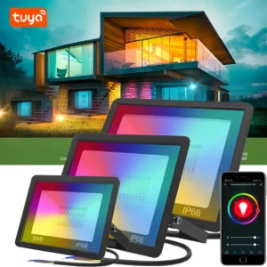 220v rgb led floodlight wifi smart reflector projector