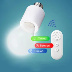 e27 led lamp base with wireless remote control smart timer