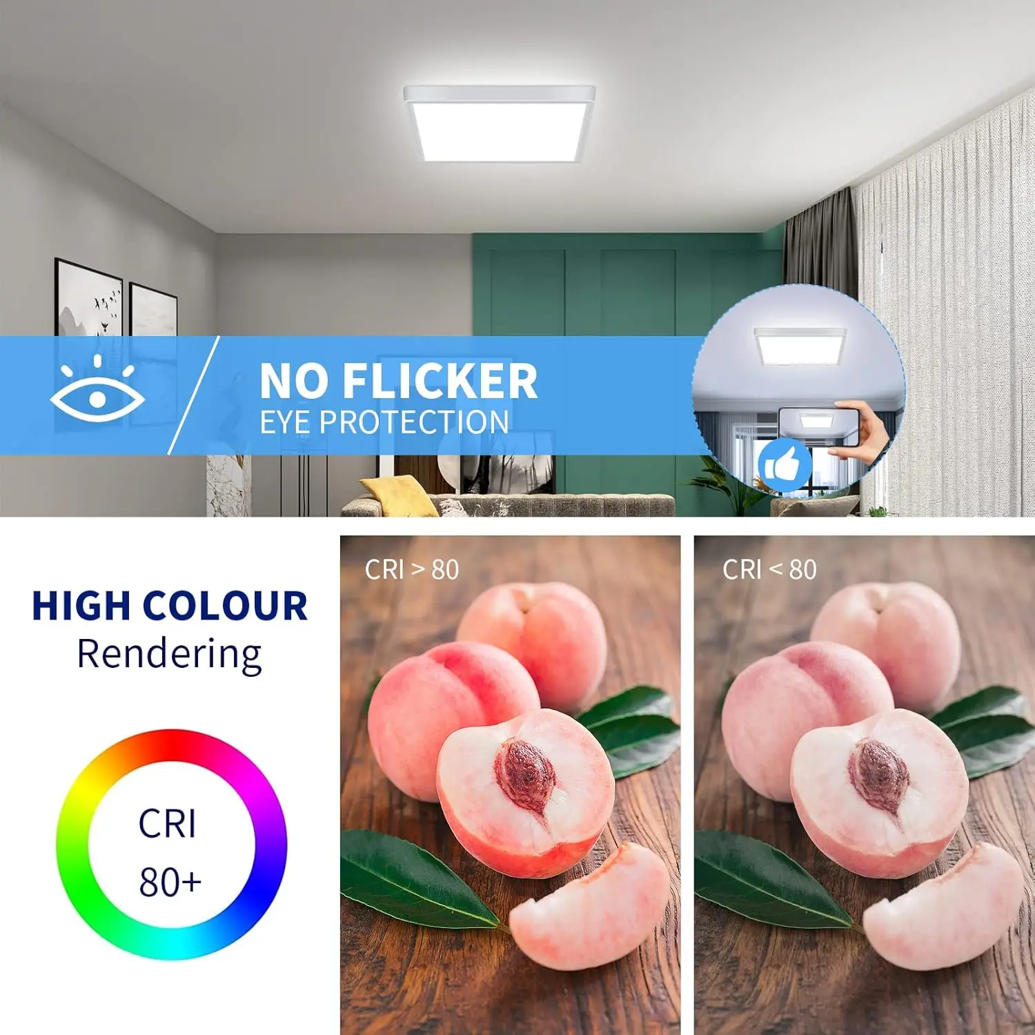 smart led ceiling lamp wood grain app voice control alexa/google remote control smart led ceiling lamp wood grain app voice control alexa/google remote control