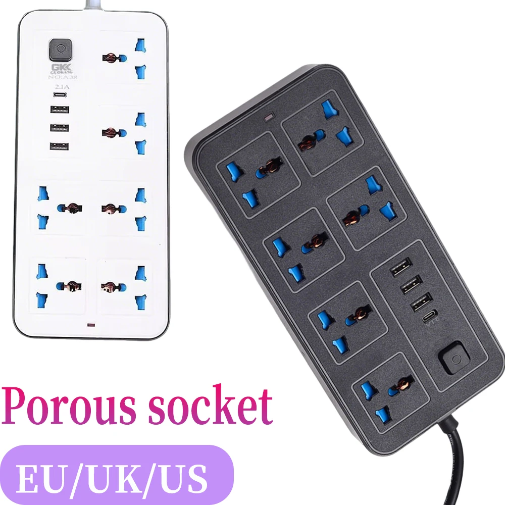 power multi tap universal plug eu us uk outlet power strip ac type c usb port charge electrical socket with 1.8m extension cord power multi tap universal plug eu us uk outlet power strip ac type c usb port charge electrical socket with 1.8m extension cord