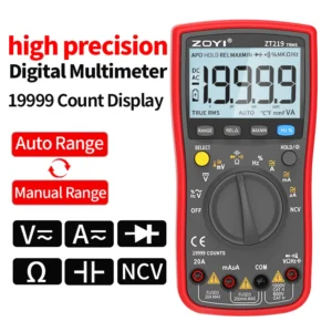 digital multimeter 19999 counts true rms multimeters ac/dc