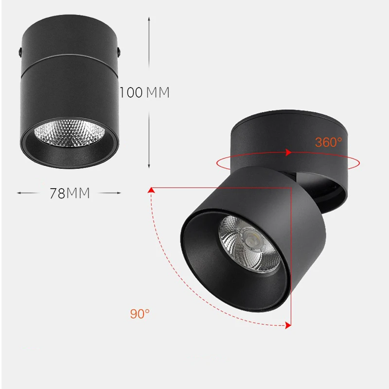 smart rgbcct led ceiling spotlight 360° adjustable cob smart rgbcct led ceiling spotlight 360° adjustable cob