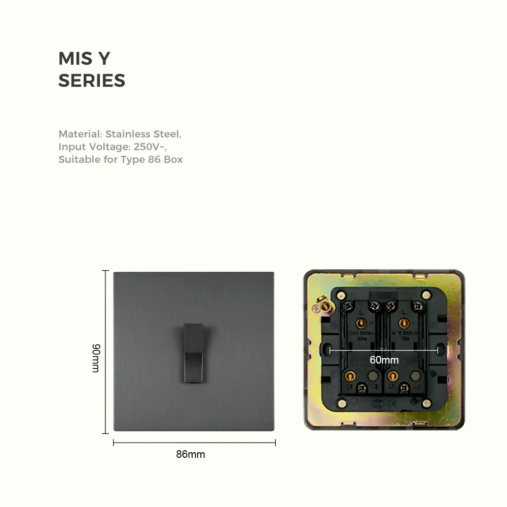 avoir wall light switch push button y type on off 2way gray power socket avoir wall light switch push button y type on off 2way gray power socket